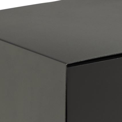 Mesita de noche BEKIM para montaje en pared, color negro