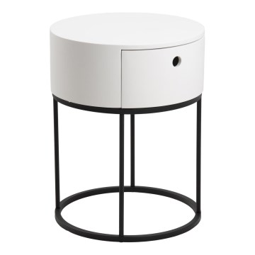 Mesita de noche COLUM blanca