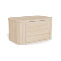 Mesita de noche MADERA 46x30 cm roble blanco