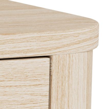 Mesita de noche MADERA 46x30 cm roble blanco