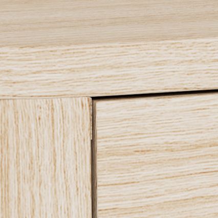 Mesita de noche MADERA 46x30 cm roble blanco