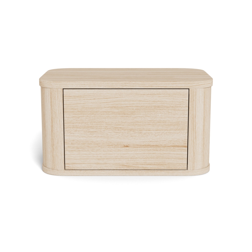 Mesita de noche MADERA 46x30 cm roble blanco