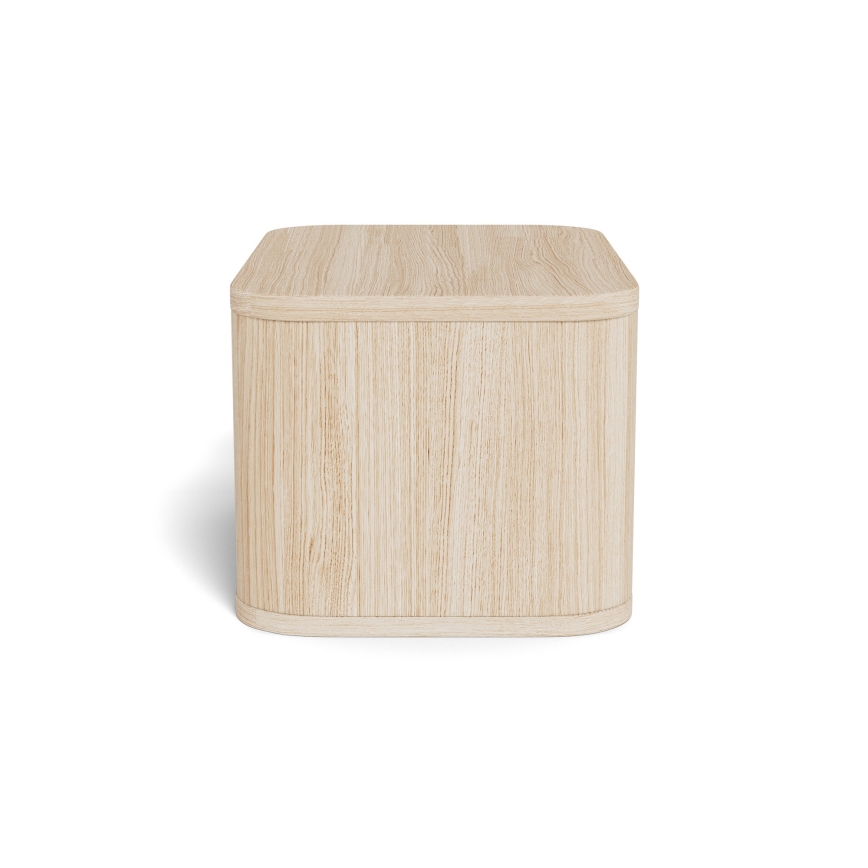 Mesita de noche MADERA 46x30 cm roble blanco
