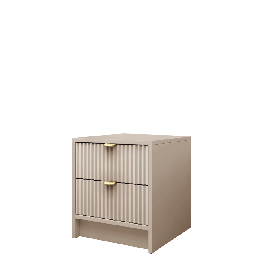 Mesita de noche TIRENO 35 x 40 cm beige