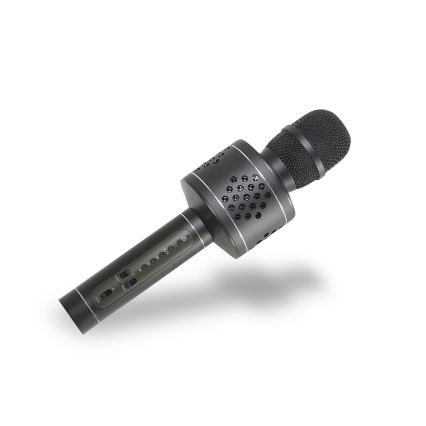 Micrófono de karaoke Bluetooth 6W/5V 1500 mAh negro