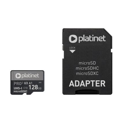 MicroSDXC 128GB U3 Pro A1 90MB/s + adaptador SD