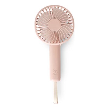 Mini ventilador de bolsillo recargable 5W/5V 1200 mAh rosa
