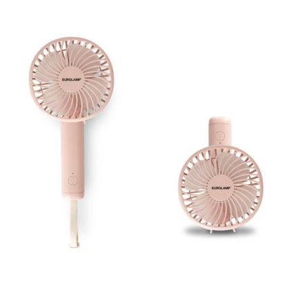 Mini ventilador de bolsillo recargable 5W/5V 1200 mAh rosa