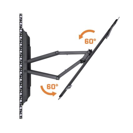 MK FLORIA MKF-17DP641 - Soporte de pared para TV con junta 80 negro
