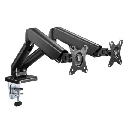 MK FLORIA MKF-21DP113S2 - Soporte ajustable para dos monitores de 32 negro