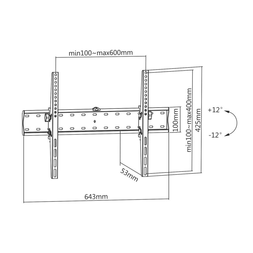 MK FLORIA MKF-23DN640 - Soporte de pared plegable para TV 80 negro