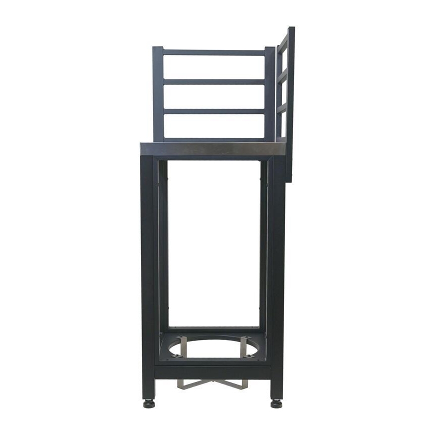 Módulo exterior de esquina 47x47x123 cm negro/acero inoxidable