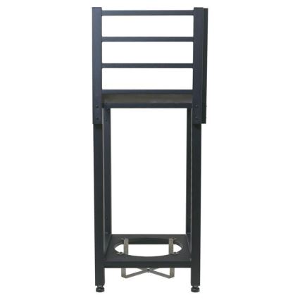 Módulo exterior de esquina 47x47x123 cm negro/acero inoxidable