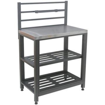 Módulo exterior para mesa 80x47x123 cm negro/acero inoxidable
