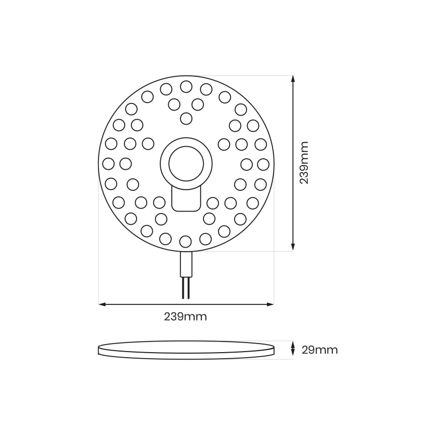 Módulo LED magnético LED/36W/230V 2700-6500K, diámetro 24 cm - Brilagi