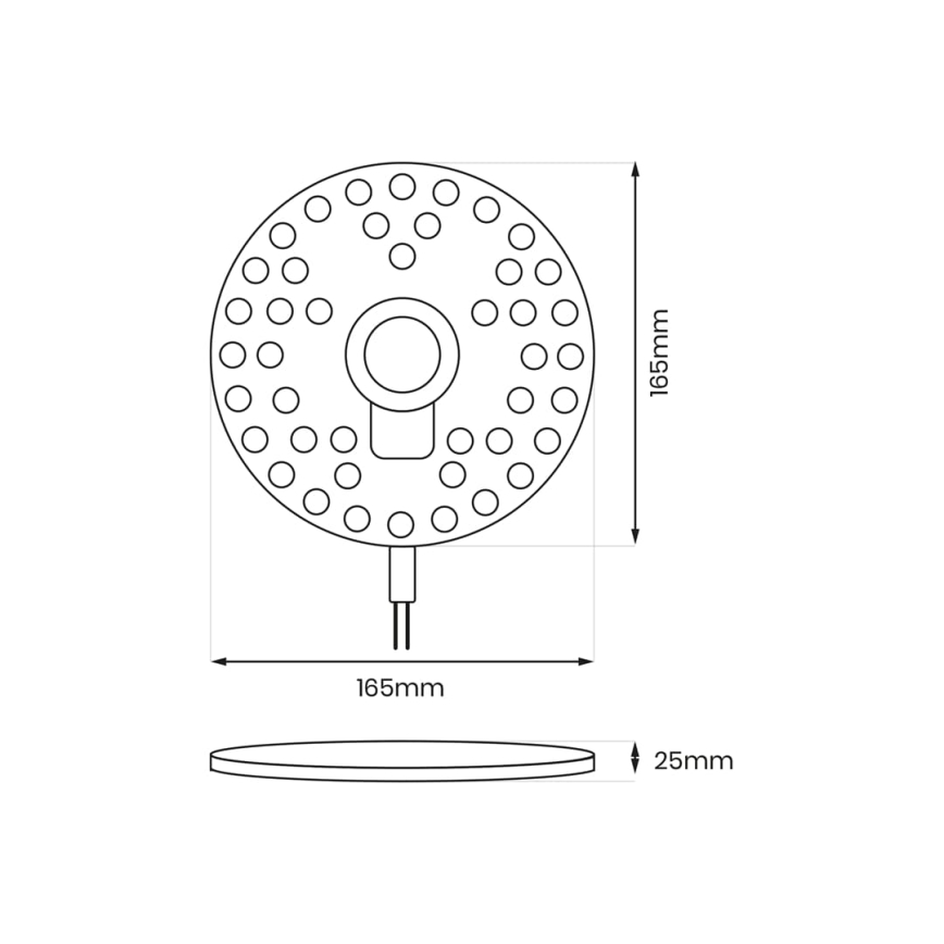 Módulo magnético LED LED/20W/230V diá. 16,5 cm 3000K