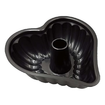 Molde para bizcocho TORO en forma de corazón/negro