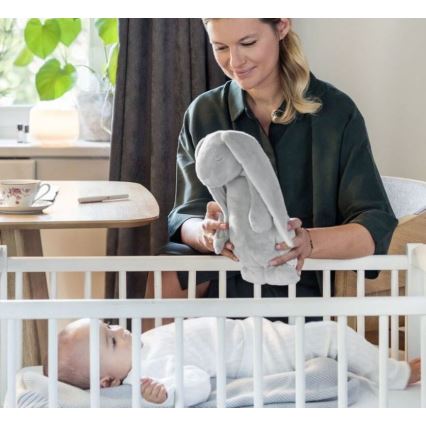 Moonie - Lámpara de mesa infantil conejito plata