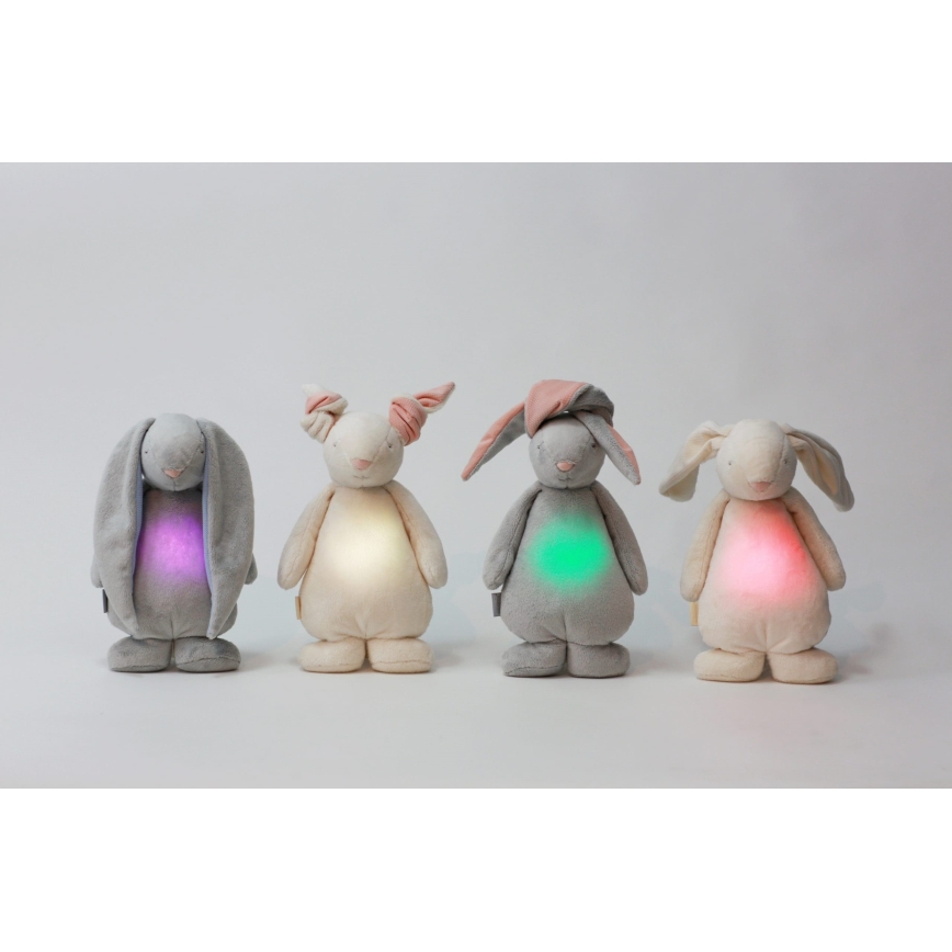 Moonie - Lámpara de mesa infantil conejito plata