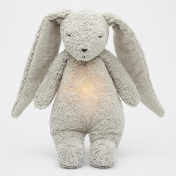 Moonie - Pelele con melodía y luz conejo 2.0 organic gris