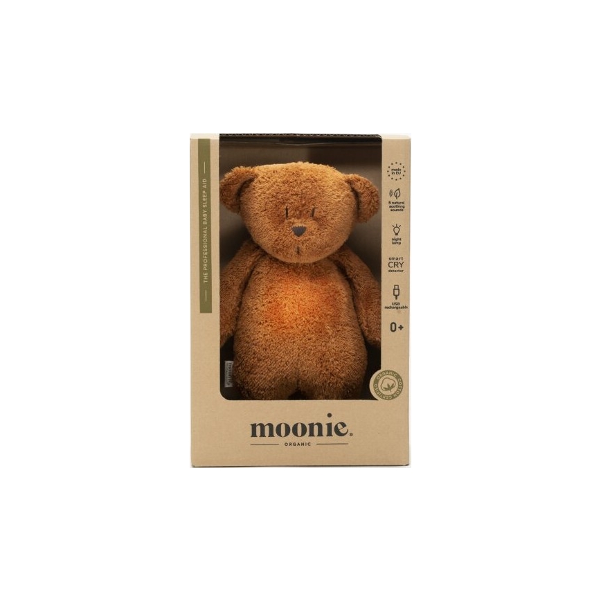 Moonie - Pelele con melodía y luz osito 2.0 organic caramel