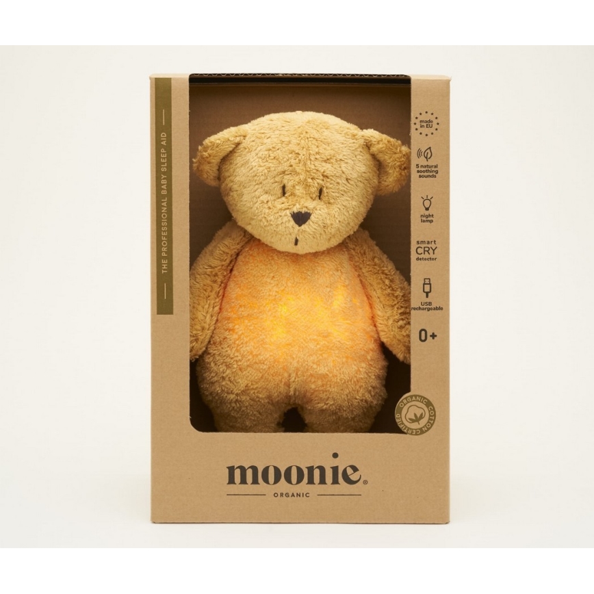 Moonie - Pelele con melodía y luz osito 2.0 orgánico miel