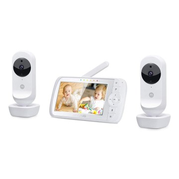 Motorola VM35-2 - Monitor de bebé recargable con 2 cámaras y batería de 2000 mAh