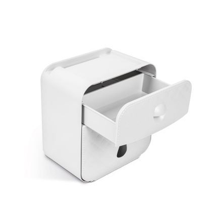 Mueble con portarrollos para papel higiénico 22x20,5 cm blanco