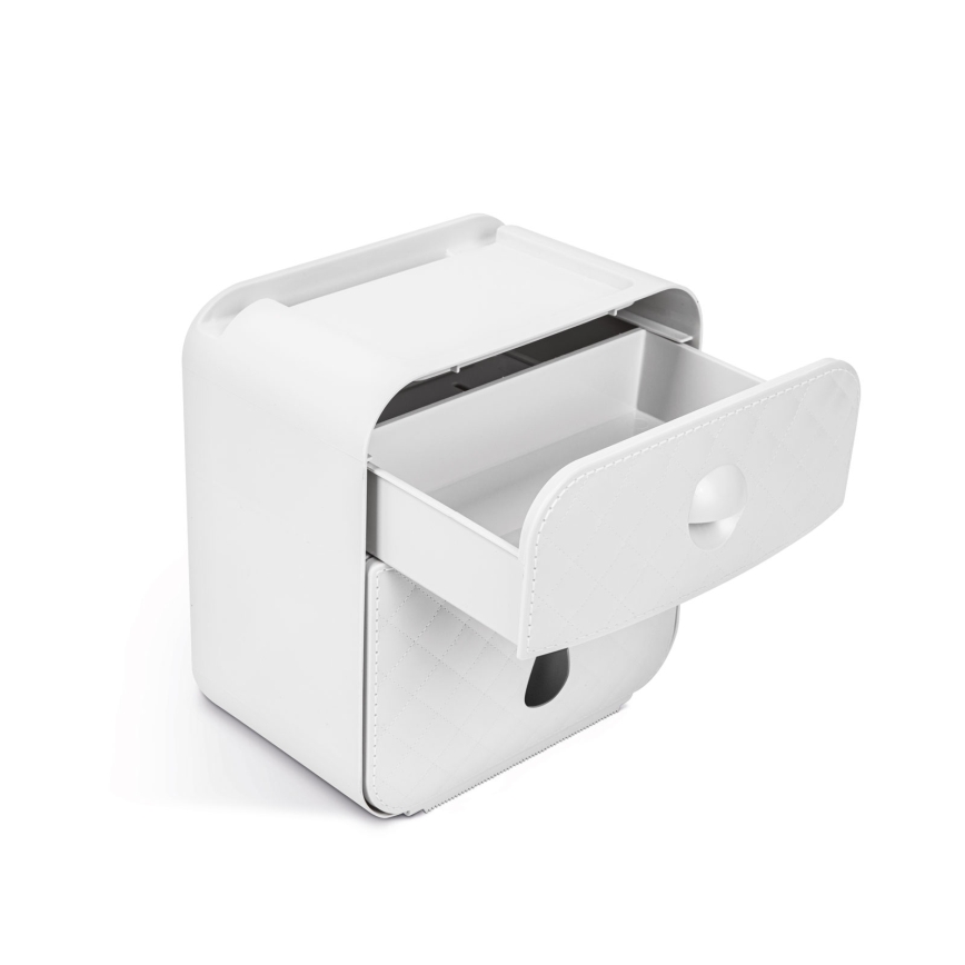 Mueble con portarrollos para papel higiénico 22x20,5 cm blanco