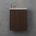 Mueble de baño con lavabo COMO 40 cm en nogal