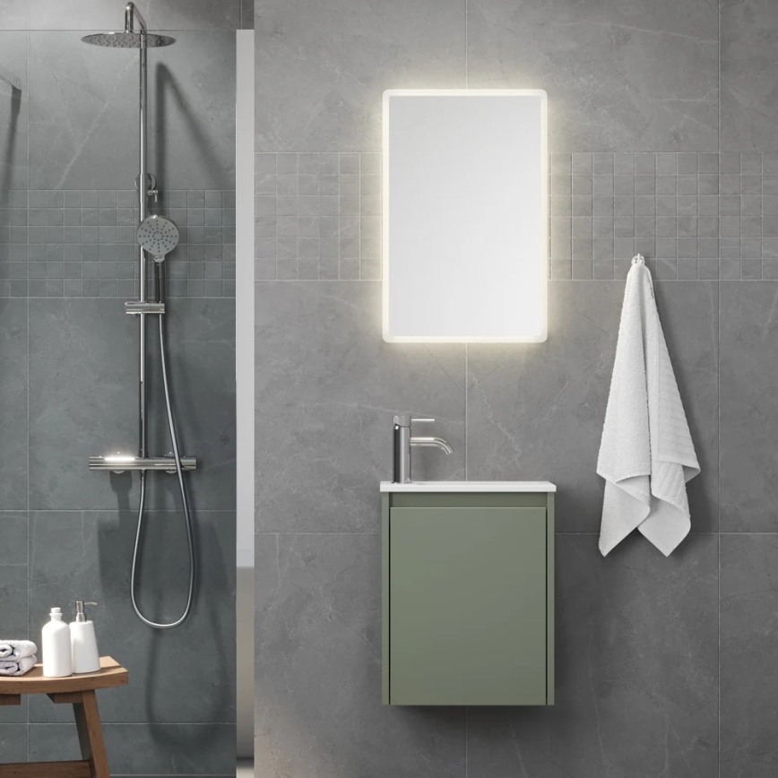 Mueble de baño con lavabo COMO 40 cm verde