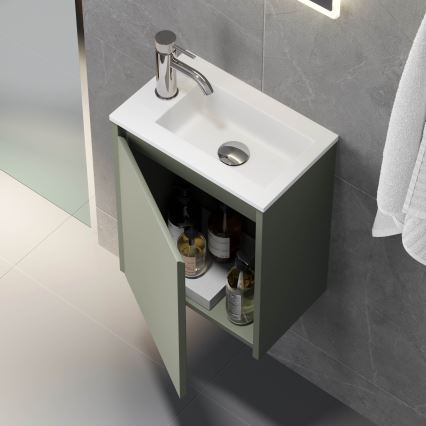 Mueble de baño con lavabo COMO 40 cm verde