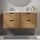 Mueble de baño con lavabo GRIBSKOV 120 cm beige/roble/blanco