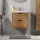 Mueble de baño con lavabo GRIBSKOV 60 cm beige/roble/blanco
