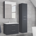 Mueble de baño con lavabo KATE + armario con espejo + armario de pared en antracita