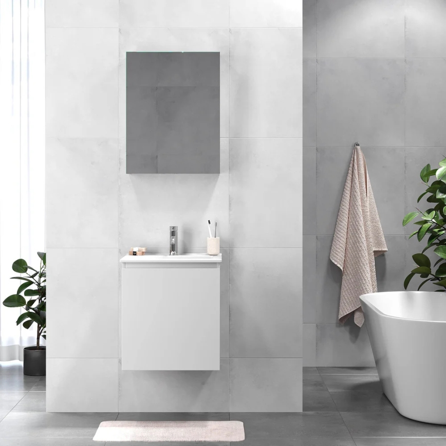Mueble de baño con lavabo KENWOOD 51x55x41 cm blanco