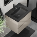 Mueble de baño con lavabo KENWOOD 61x52x45 cm Marrakesh/negro