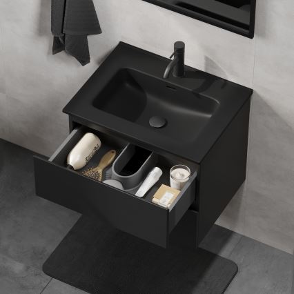 Mueble de baño con lavabo KENWOOD 61x52x45 cm negro