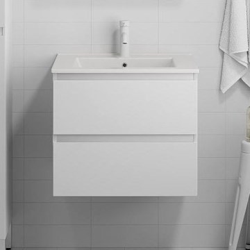Mueble de baño con lavabo KENWOOD 61x52x47 cm blanco