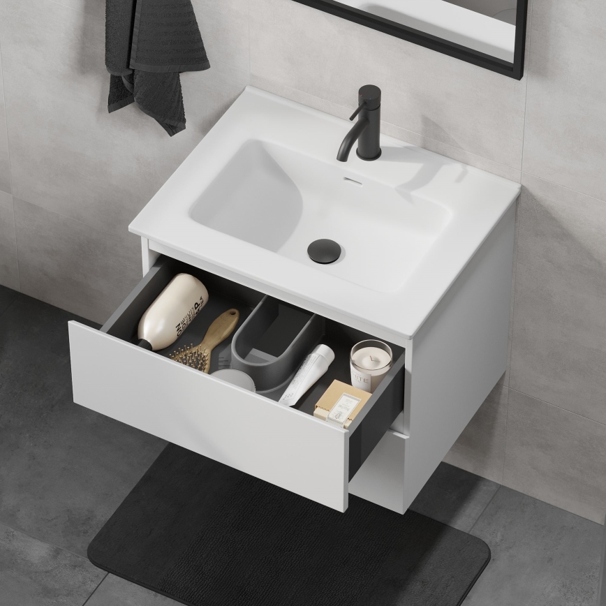 Mueble de baño con lavabo KENWOOD 61x52x47 cm blanco
