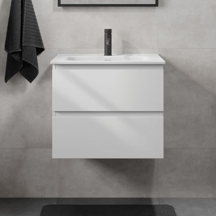 Mueble de baño con lavabo KENWOOD 61x52x47 cm blanco