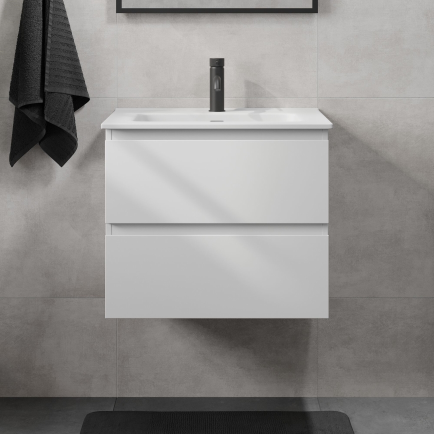 Mueble de baño con lavabo KENWOOD 61x52x47 cm blanco