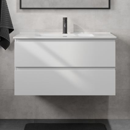 Mueble de baño con lavabo KENWOOD 91 cm blanco