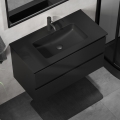 Mueble de baño con lavabo KENWOOD 91 cm negro