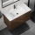 Mueble de baño con lavabo KENWOOD 91 cm nogal/blanco