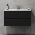 Mueble de baño con lavabo KENWOOD 91x50x45 cm negro
