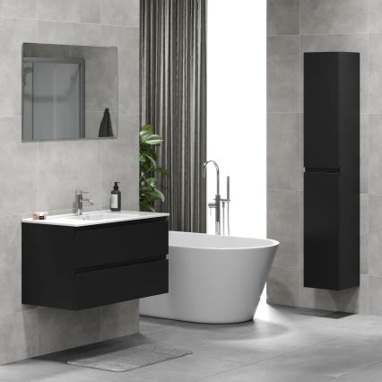 Mueble de baño con lavabo KENWOOD 91x50x45 cm negro