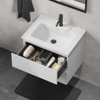 Mueble de baño con lavabo KENWOOD de 61 cm, blanco