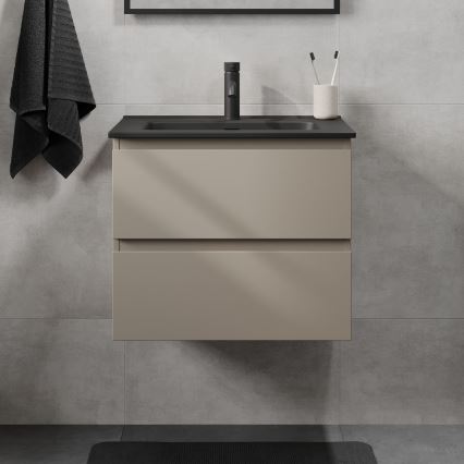 Mueble de baño con lavabo KENWOOD de 61 cm marakesh/negro