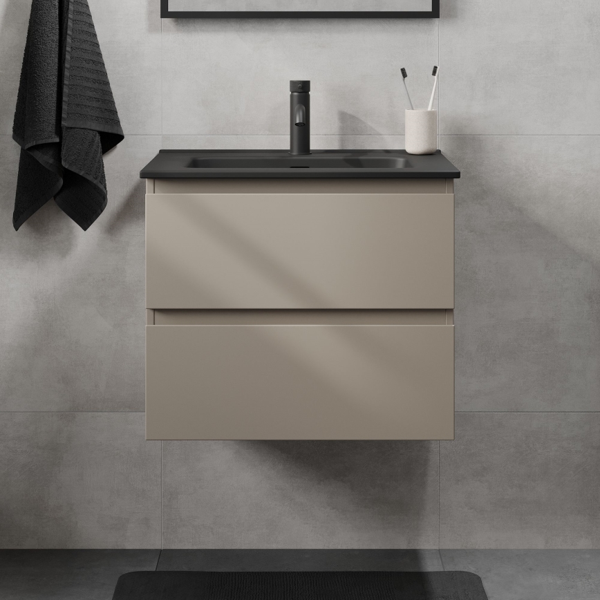 Mueble de baño con lavabo KENWOOD de 61 cm marakesh/negro